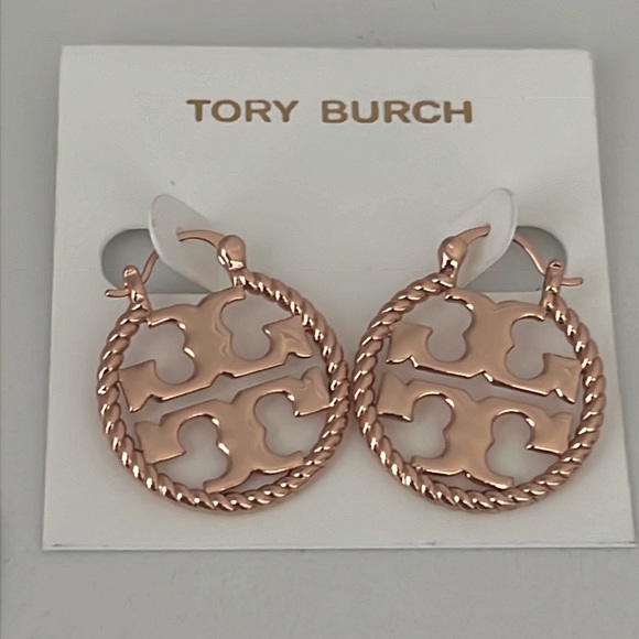 Rose/Gold TORY BURCH Hoop - Picture 11 of 16